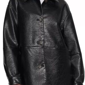 Women's Levi's Black Faux, leather Leather Jacket size XS